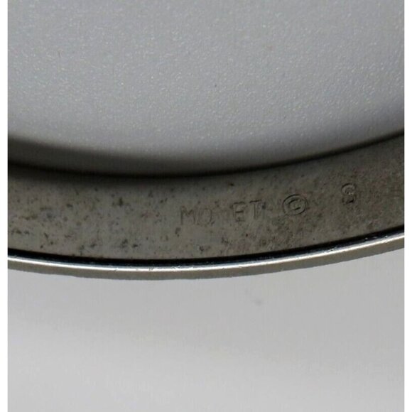 Monet Bracelet Silver Tone Thin Bangle Cuff Etched Polished 7" Slide On Vintage - Picture 5 of 7